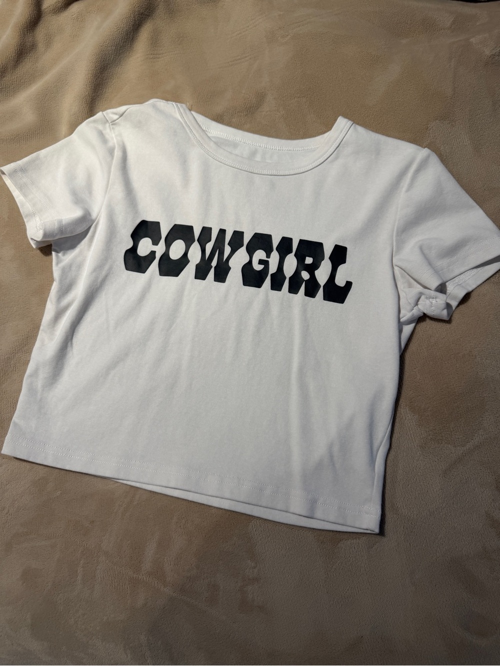 ‘Cowgirl' Crop Top Graphic Tee